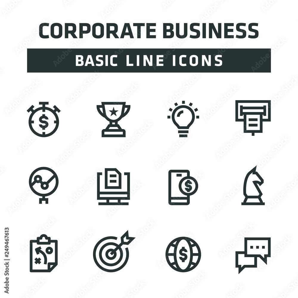 CORPORATE BUSINESS LINE ICONS CORPORATE BUSINESS LINE ICONS