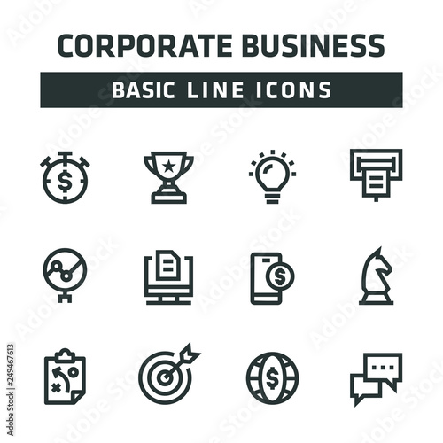 CORPORATE BUSINESS LINE ICONS
