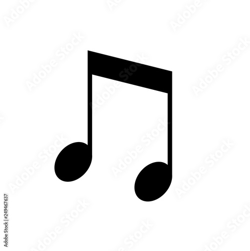Music note vector icon. 