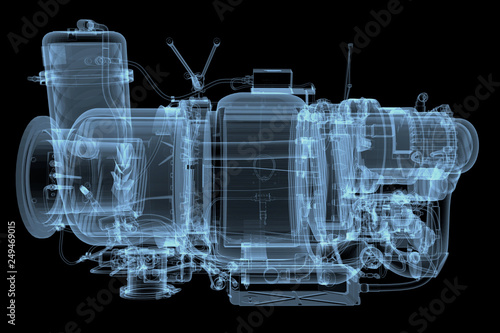 3d rendering illustration of power plant