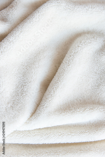 White delicate soft  background of plush fabric