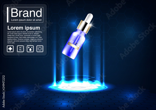 Cosmetic ad serum concept.