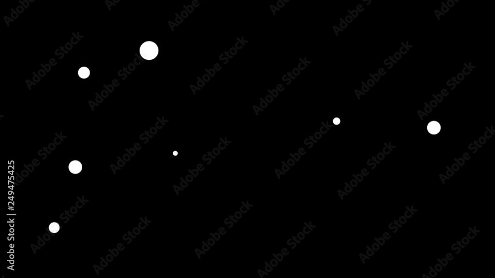 Abstract white dots is random moving animation on black background. Abstract white dots is random moving animation on black background.