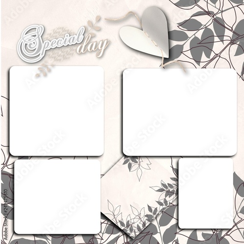 encadrement page scrapbooking