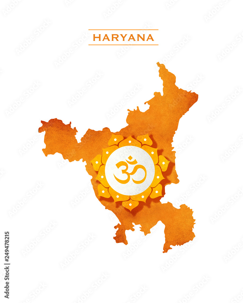 Vector Collage Haryana State Map Red Stock Vector (Royalty Free) 1636792150  | Shutterstock