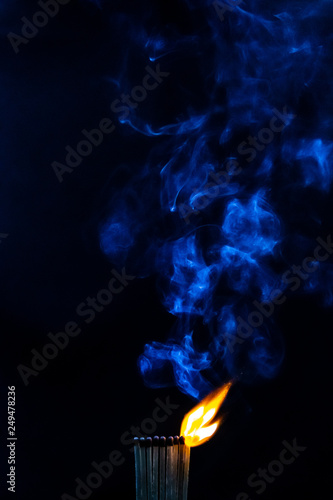 Wallpaper Mural Match, smoke and flame Torontodigital.ca