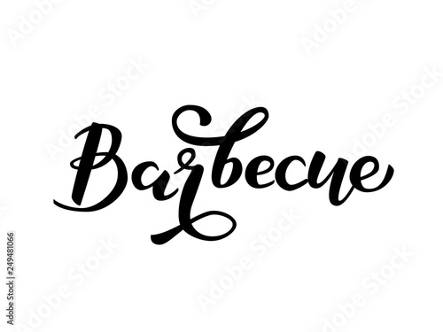 Barbecue lettering. Vector illustration
