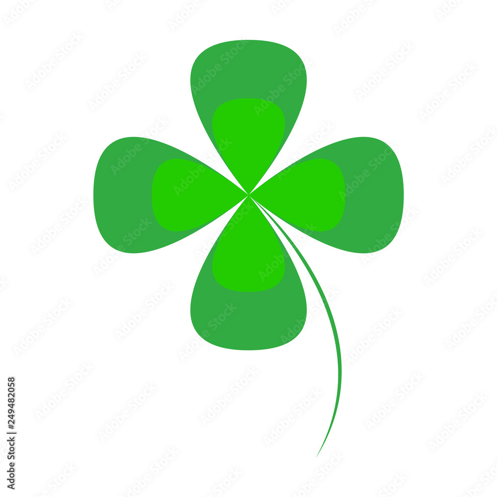 Four Leaf Clover. Symbol of Luck and St. Patrick's Day. Vector Illustration. Four Leaf Clover. Symbol of Luck and St. Patrick's Day. Vector Illustration.