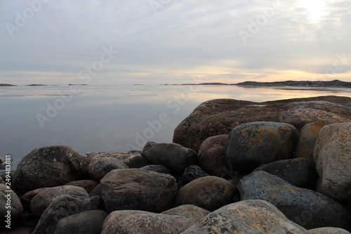 sunset in swedish archipelago
