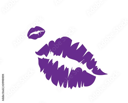 lips icon vector template