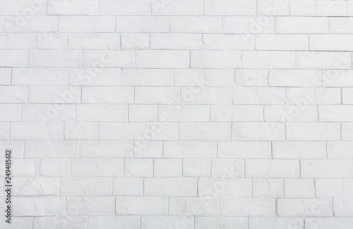 White brick wall texture for background, closeup