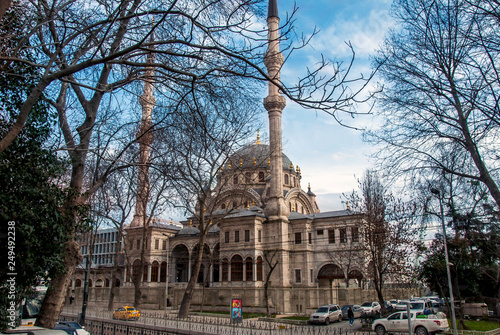 Istanbul, Turkey, 29 January 2019: Nusretiye Mosque, Sultan II Mahmut 1826, Architect Kirkor Balyan, Tophane, Beyoglu district. photo