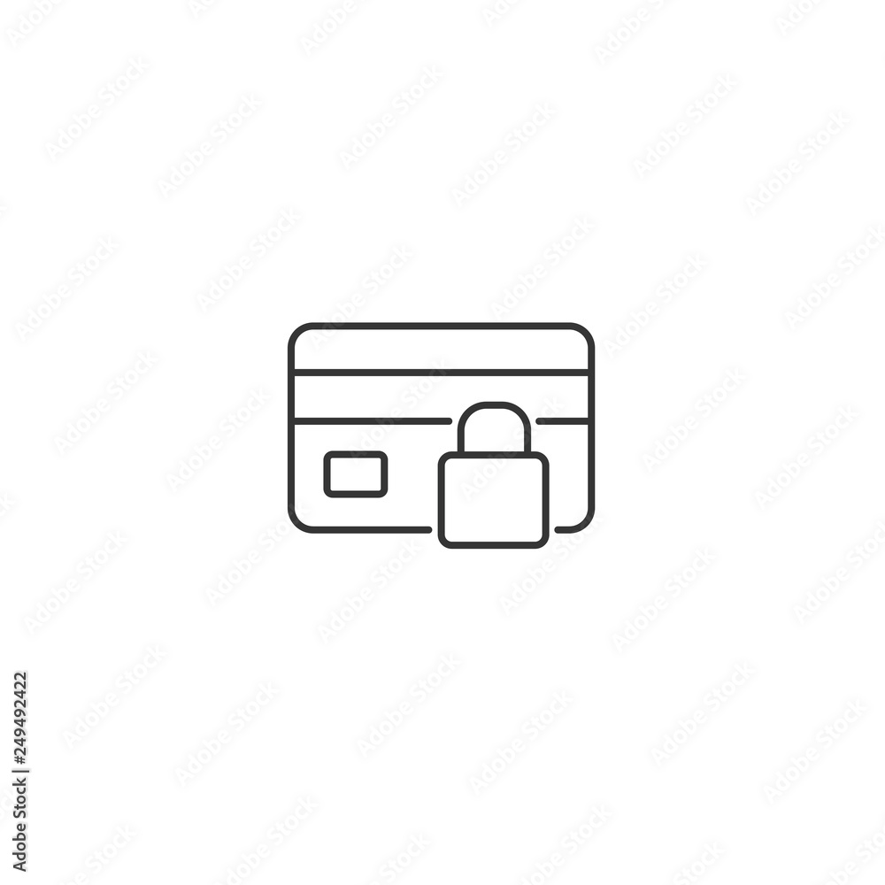Credit card protection and security icon Credit card protection and security icon