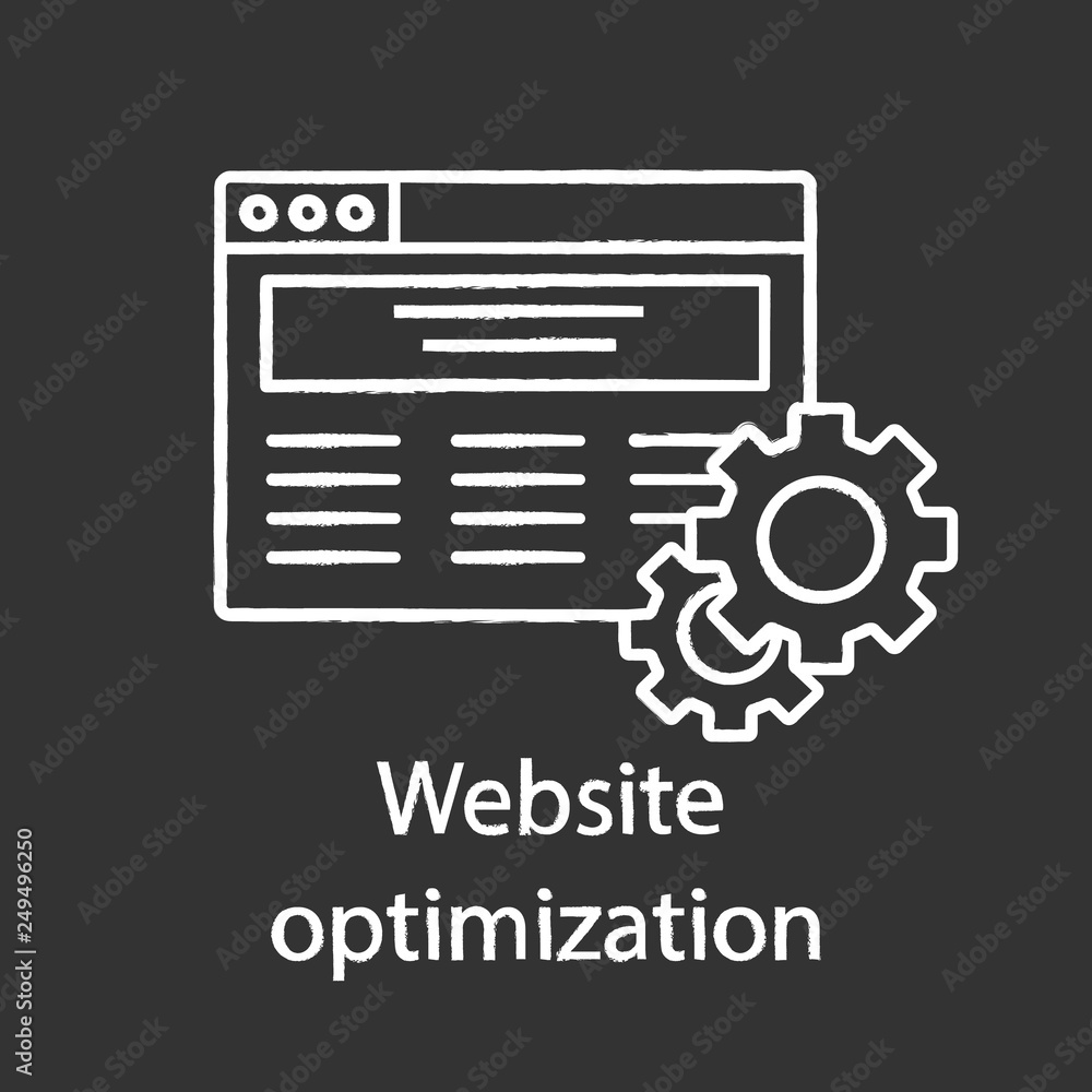 Website optimization chalk icon Website optimization chalk icon