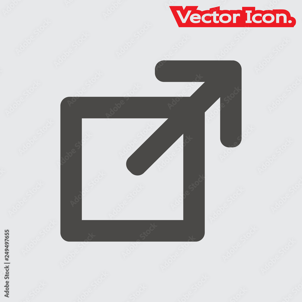 External Link icon isolated sign symbol and flat style for app, web and digital design. Vector illustration. External Link icon isolated sign symbol and flat style for app, web and digital design. Vector illustration.