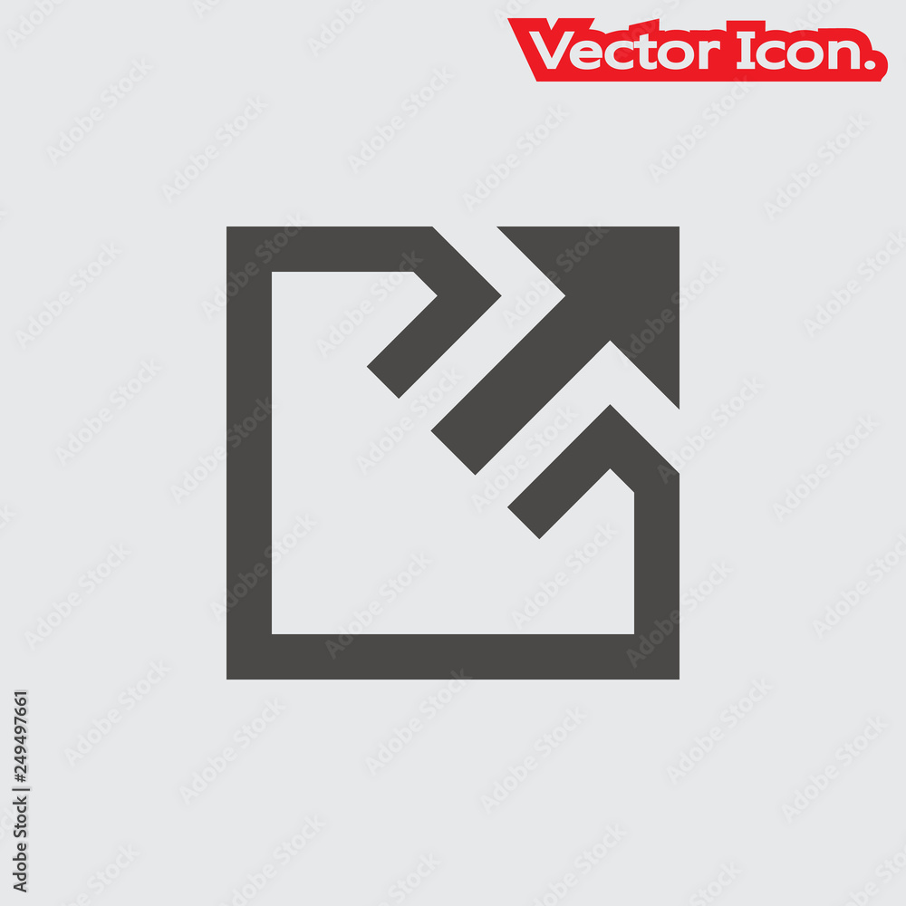 External Link icon isolated sign symbol and flat style for app, web and digital design. Vector illustration. External Link icon isolated sign symbol and flat style for app, web and digital design. Vector illustration.