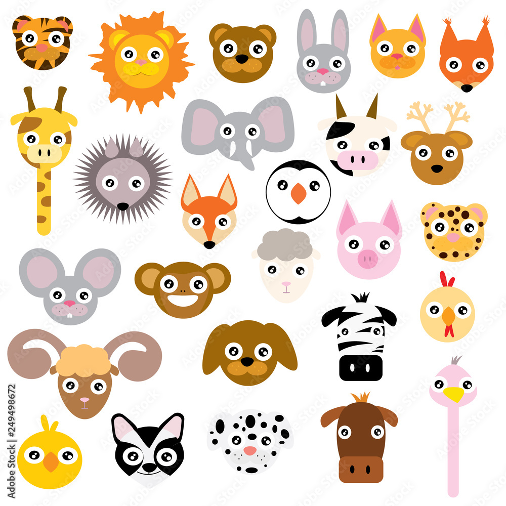 cute animal heads cute animal heads