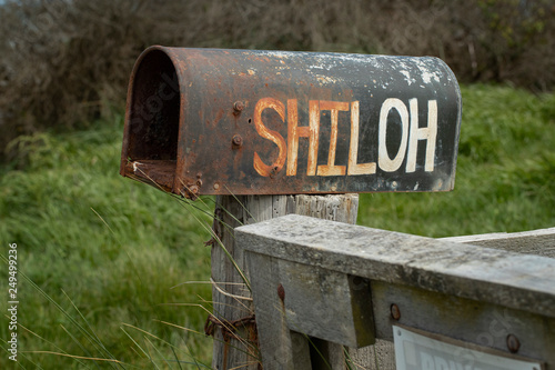 Orepuki. Te Waewae coast New Zealand Mailbox. Shiloh photo