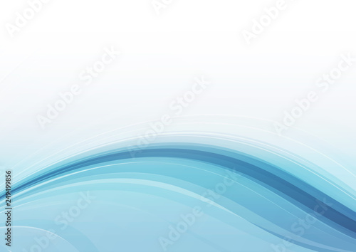 White and blue curved abstract background