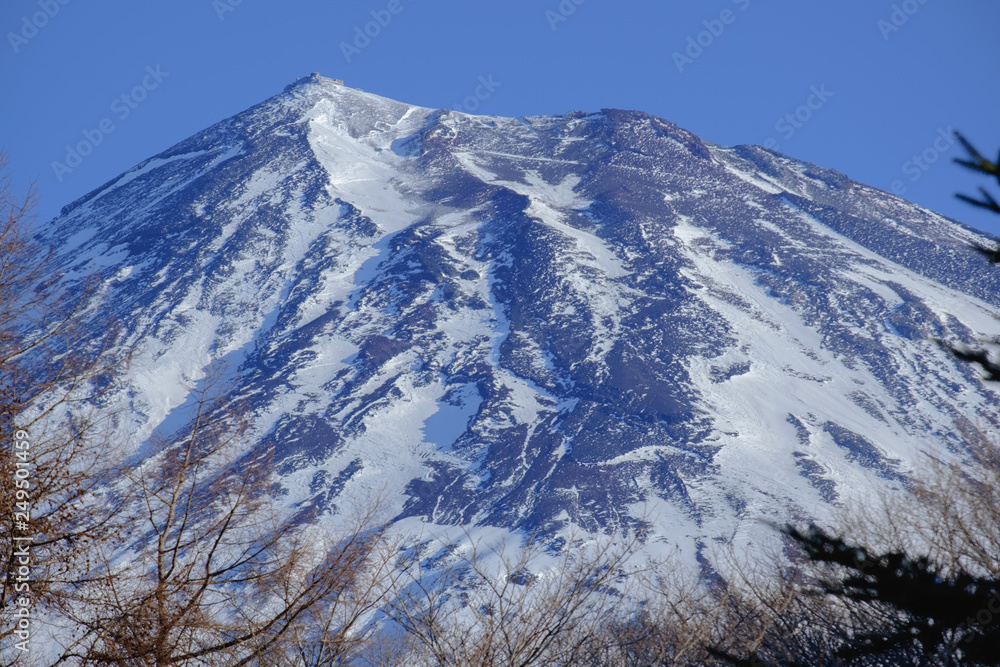 富士山の山頂付近