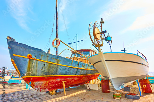  Colorful old fishing boats