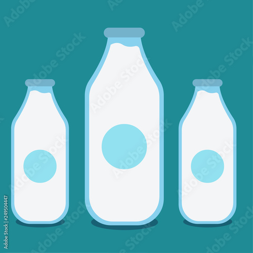 Milk bottle vector illustration