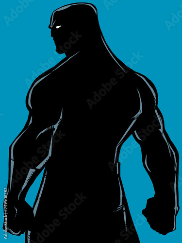 Superhero Back Battle Mode Silhouette