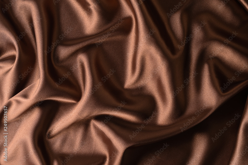 Obraz premium close-up view of piece of satin fabric. Minimal color still life photography