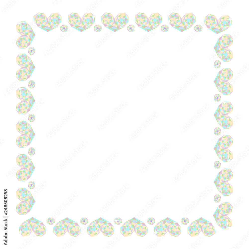 Shining glamour gem’s diamond crystal frame necklace vector isolated Shining glamour gem’s diamond crystal frame necklace vector isolated