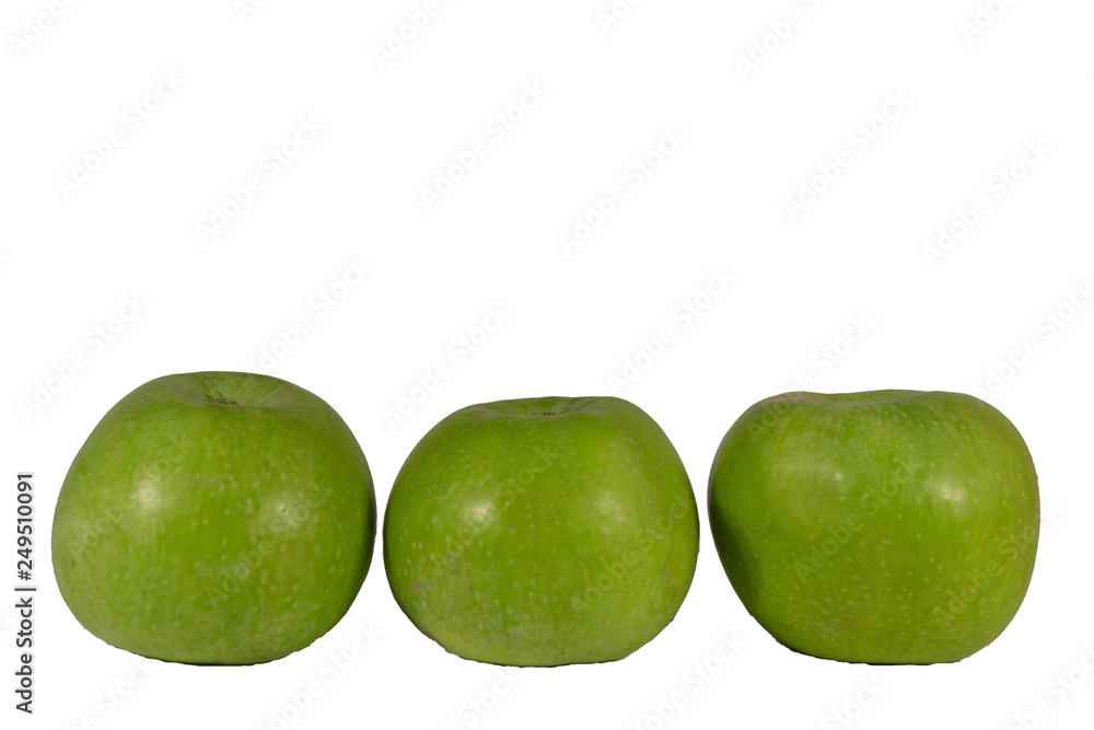 Juicy green Apple on white background. Juicy green Apple on white background.