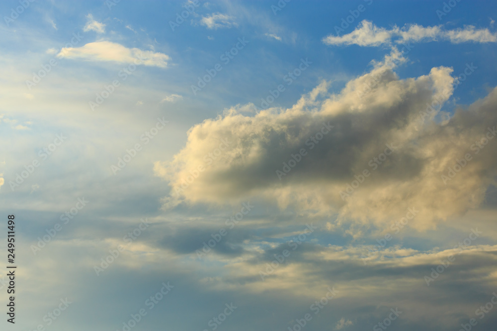 Clouds after rain before sunset as a background Clouds after rain before sunset as a background