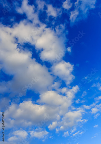 Clouds against blue sky as abstract background