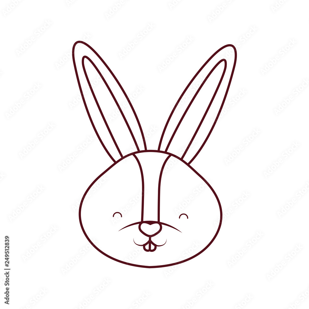 rabbit head isolated icon rabbit head isolated icon
