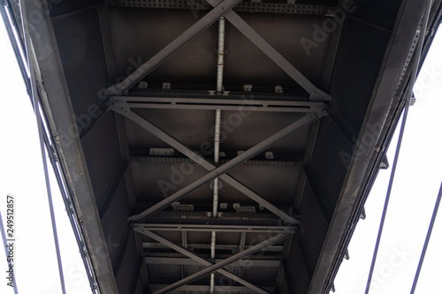 under a bridge, steel bridge from under it, bridge photography