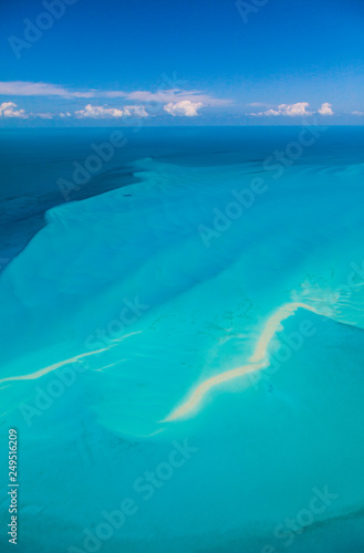 Aerial view, Eleuthera, Bahamas, America