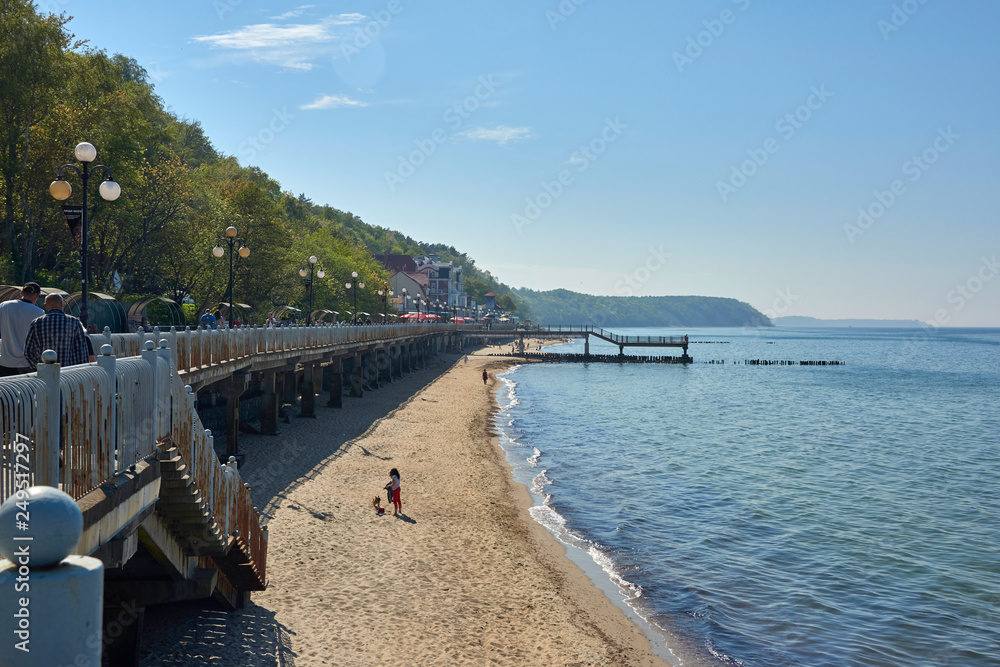 Russia. Kaliningrad. Svetlogorsk. View of the embankment to the west