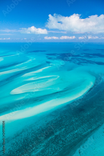 Aerial view, Eleuthera, Bahamas, America