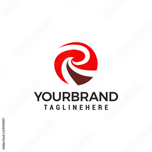 Letter R Rotation Logo designs template