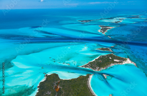 Aerial view, Exuma, Bahamas, America
