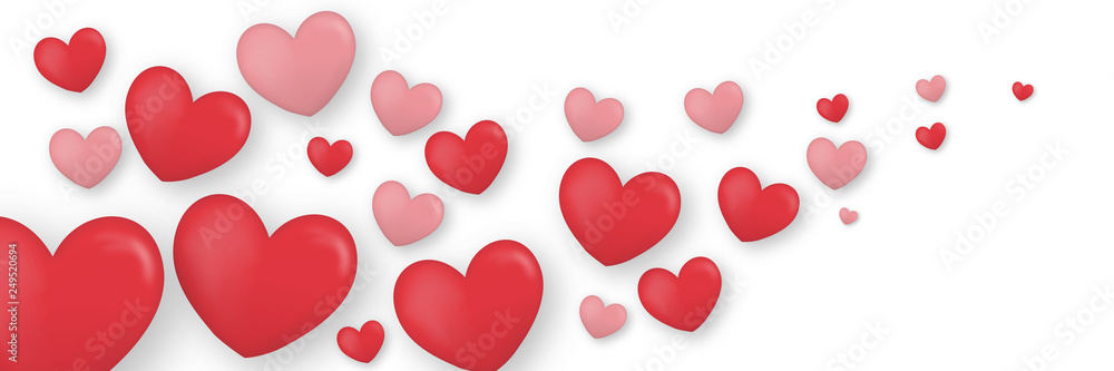 Love - red hearts background