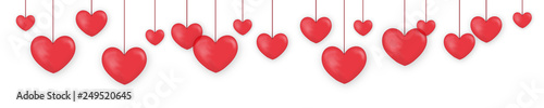 banner heart shaped balloons for valentines day birthday wedding