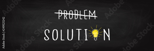 Problem - Solution on chalk board