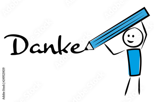 Strichmännchen Dankeskarte