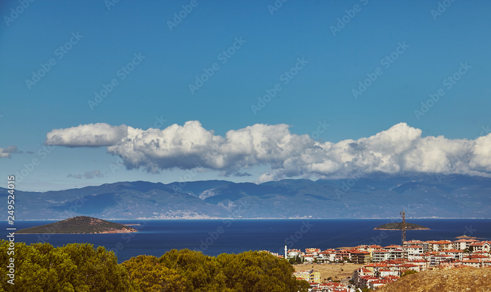 Fototapeta premium Views of Ayvalik town onCunda island at Aegean side of Turkey