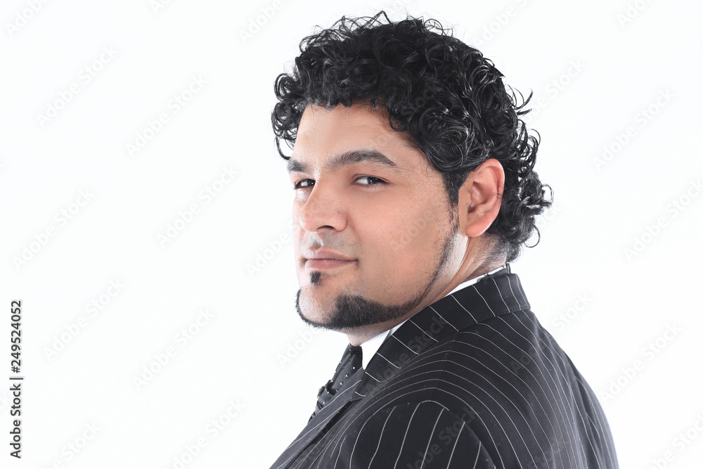 Obraz premium closeup.portrait of a successful businessman.isolated on a white