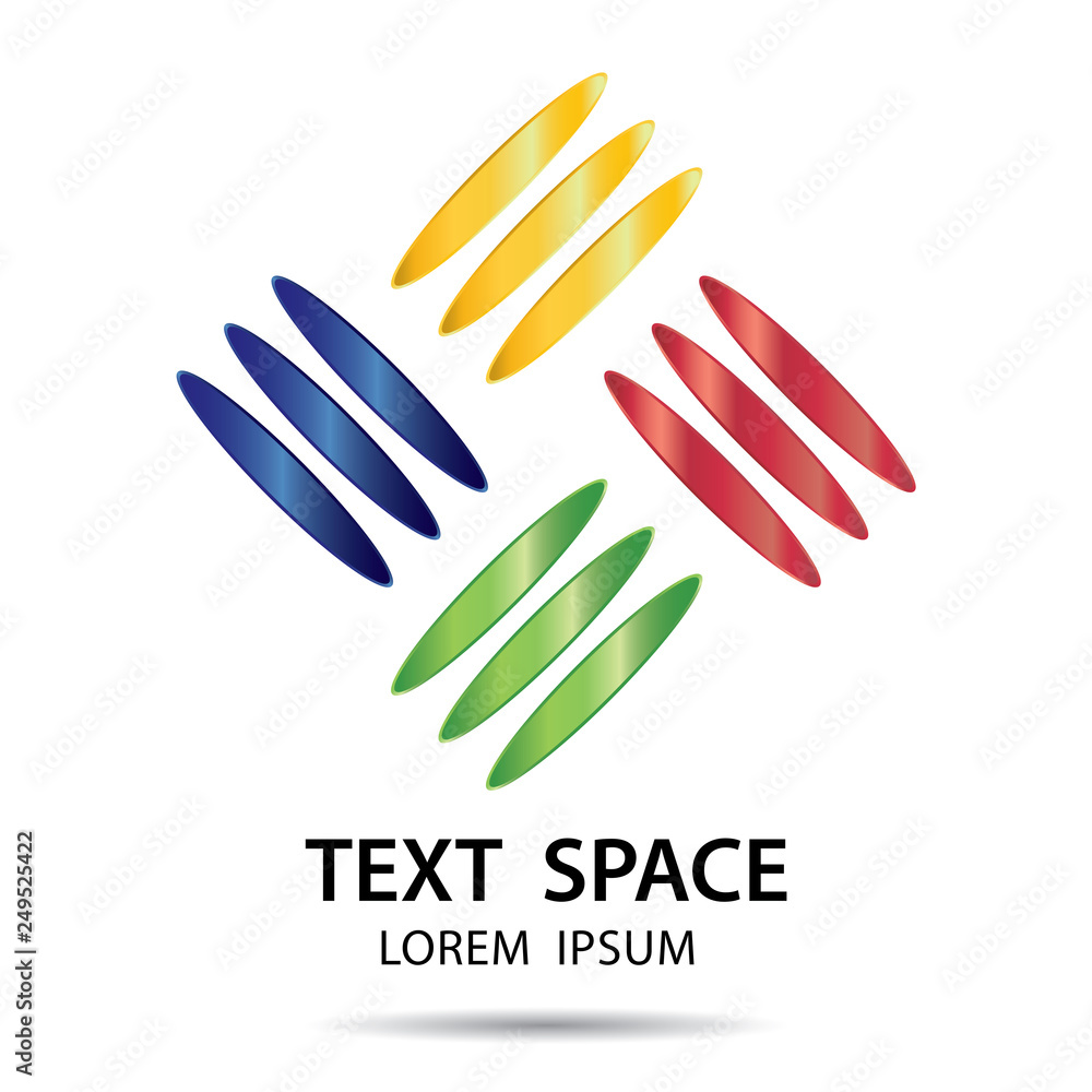 Colorful logo template design on white background. Abstract logo. Colorful logo template design on white background. Abstract logo.