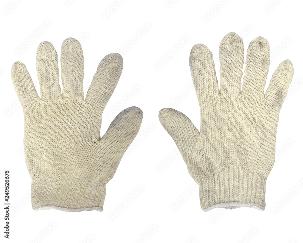 Obraz premium Dirty glove on white background.
