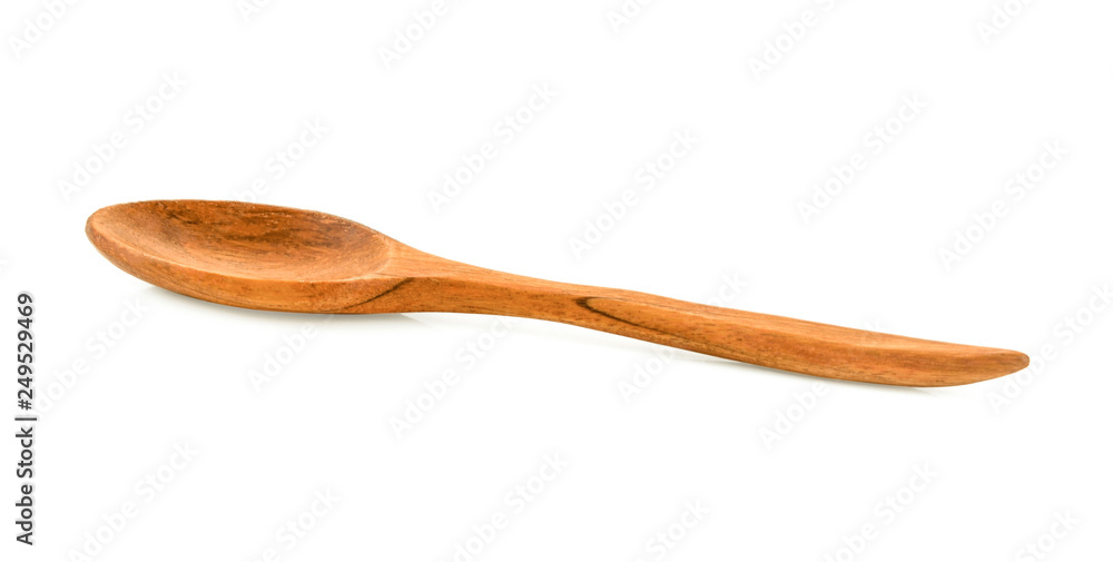 Empty Wood spoon on white background Empty Wood spoon on white background