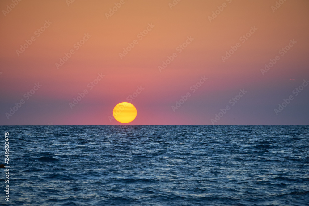 Sunset on sea