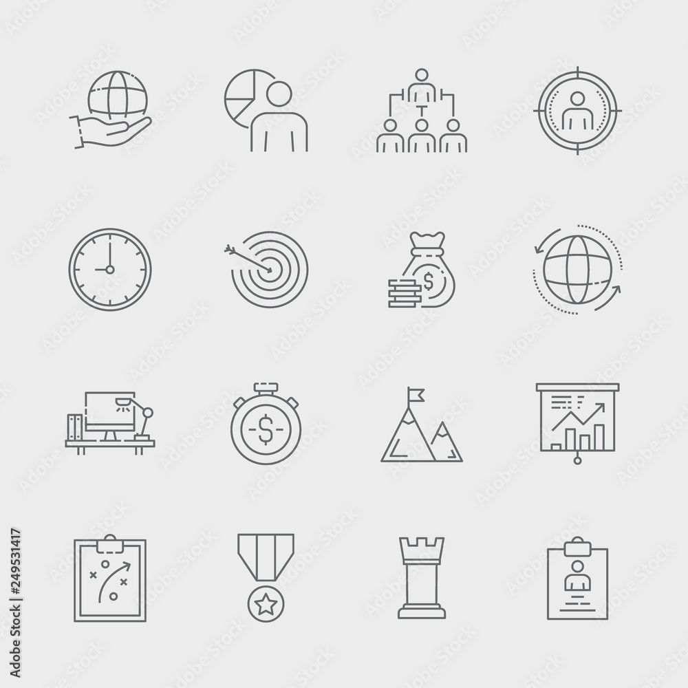 Fototapeta premium Corporate Business Icon Set